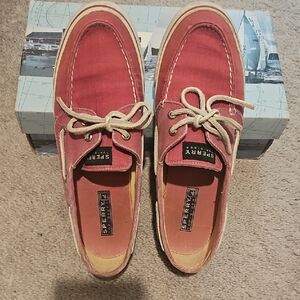 Sperry Women's Red Canvas Boat Shoes